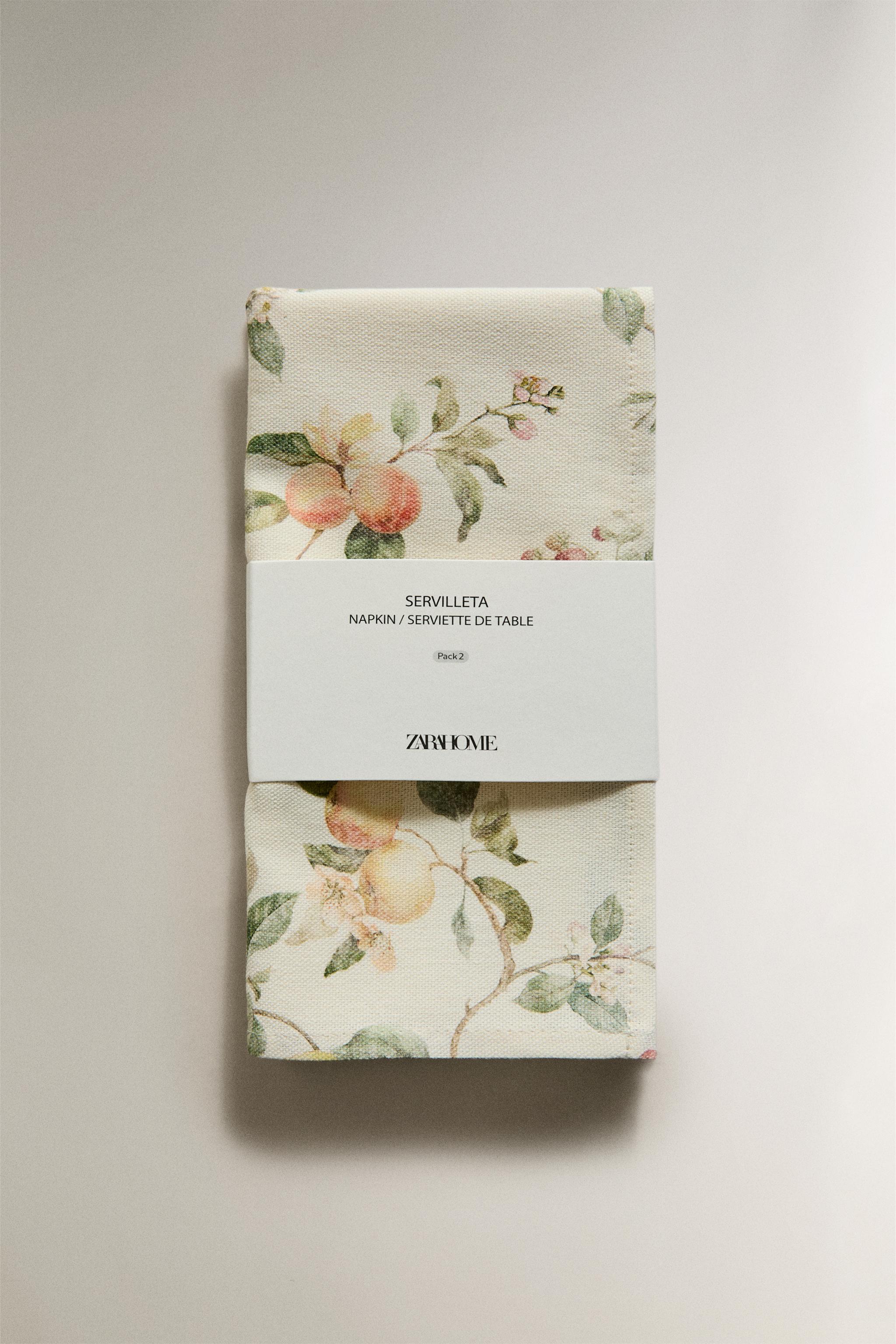 BOTANICAL PRINT NAPKINS (PACK OF 2)